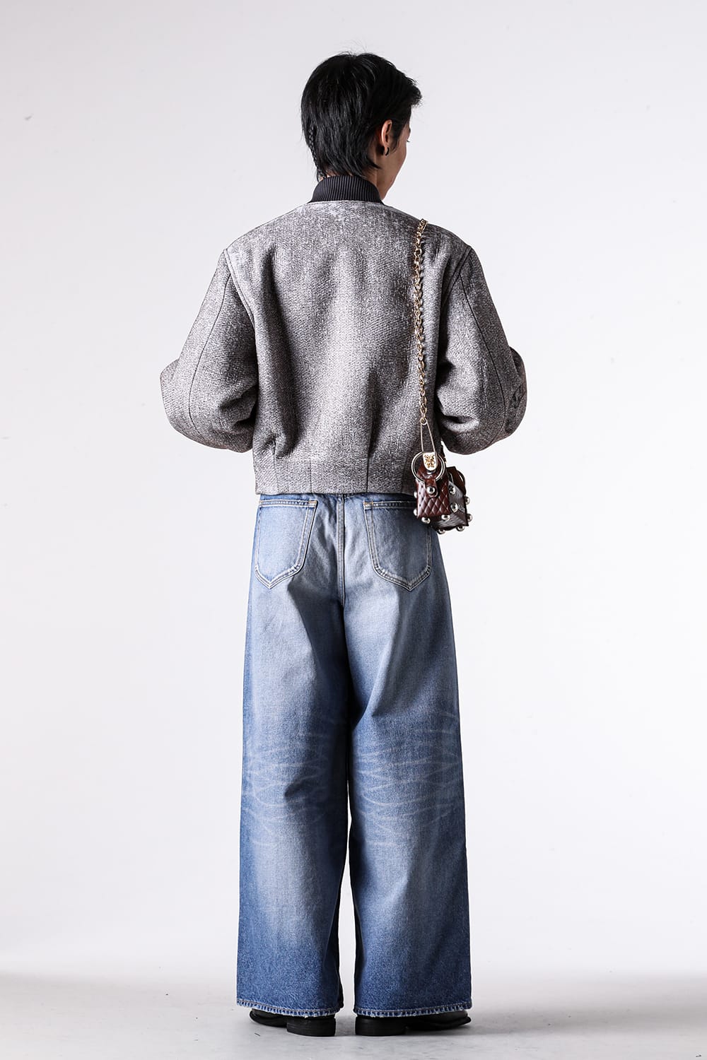 Blouson - 25-26AW - MASU | A Fusion of Past and Future. A “20XX” Symbol in Needle-Punched Form - ANGEL BOMBER JACKET （Gray） / M25F9BL003 7-003