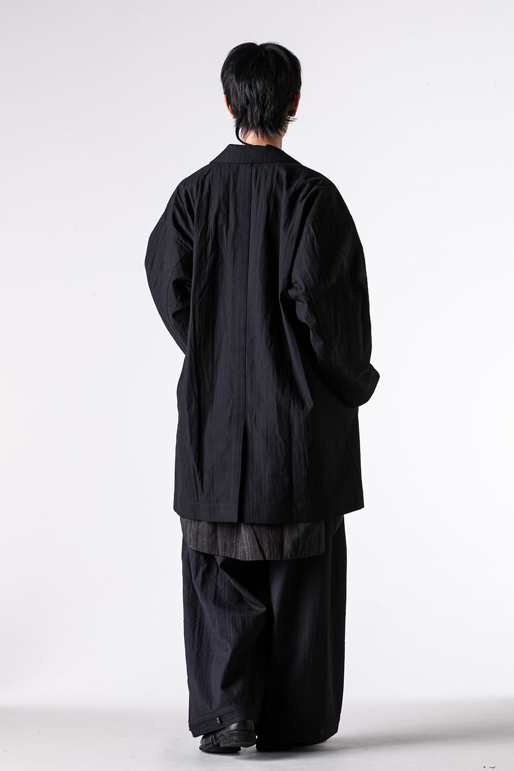 コート特集 - 25-26AW - インポートアルチザンブランド - JAN-JAN VAN ESSCHE | BLAZER STYLE OVER COAT （Black Striped） / COAT#33 1-0012