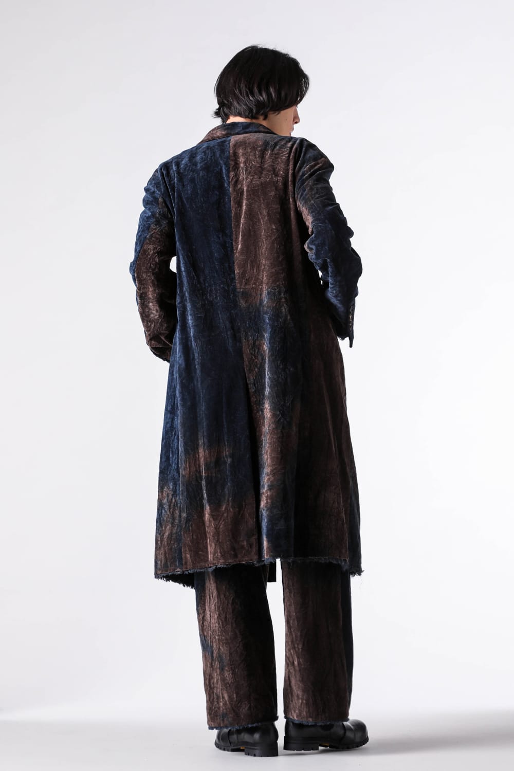 コート特集 - 25-26AW - インポートアルチザンブランド - ZIGGY CHEN | Velvet Long Coat （Navy/Grey） / 0M2531102 1-003