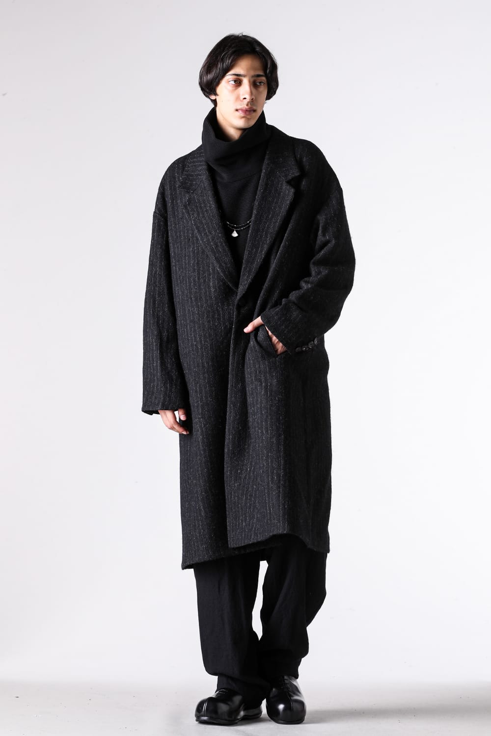 コート特集 - 25-26AW  - ドメスティックアルチザンブランド - CROMAGNON | Light Coat Soft Wool Stripe （BLACK STRIPE） / CC-SSTWL 2-0010