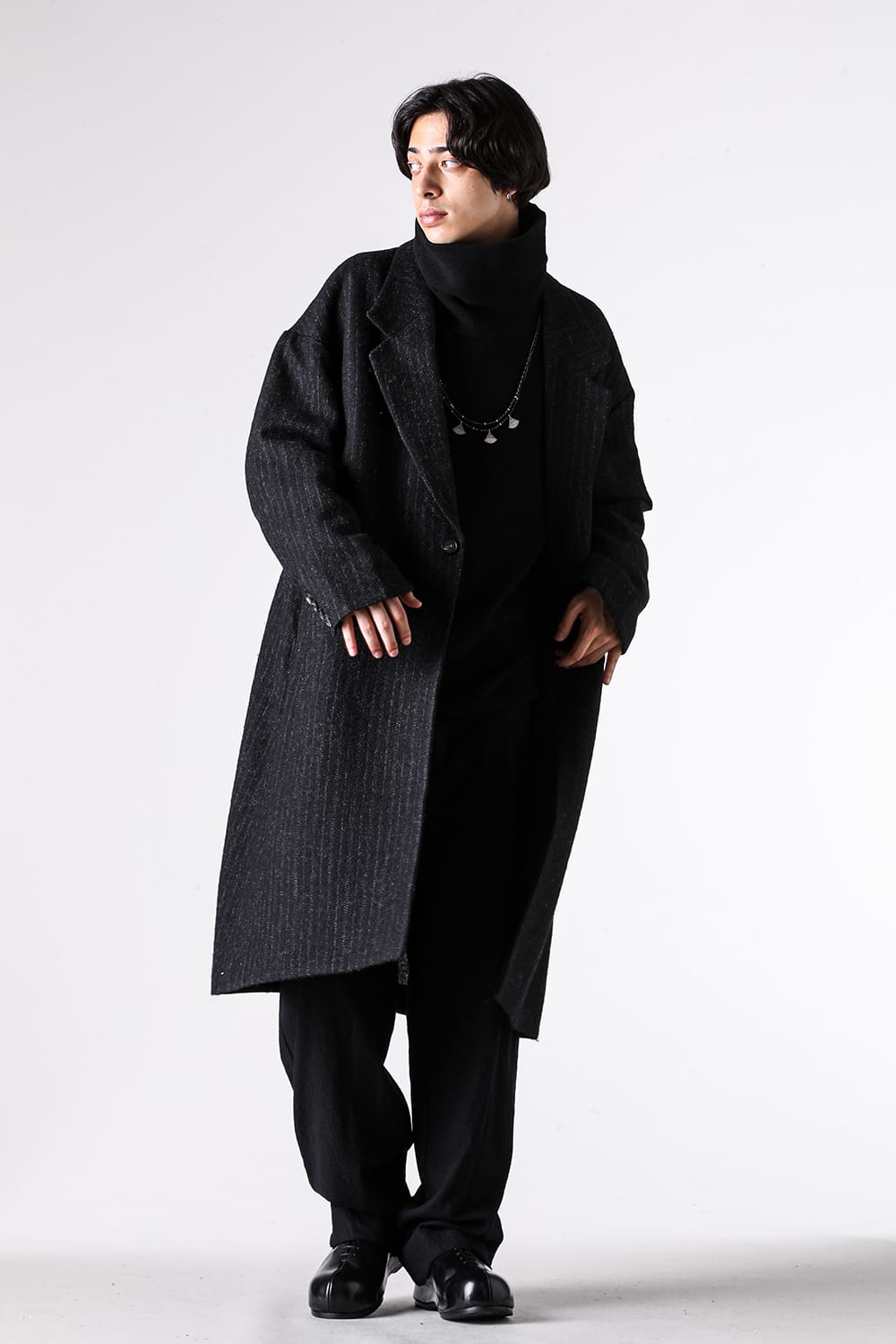 コート特集 - 25-26AW  - ドメスティックアルチザンブランド - CROMAGNON | Light Coat Soft Wool Stripe （BLACK STRIPE） / CC-SSTWL 2-0011