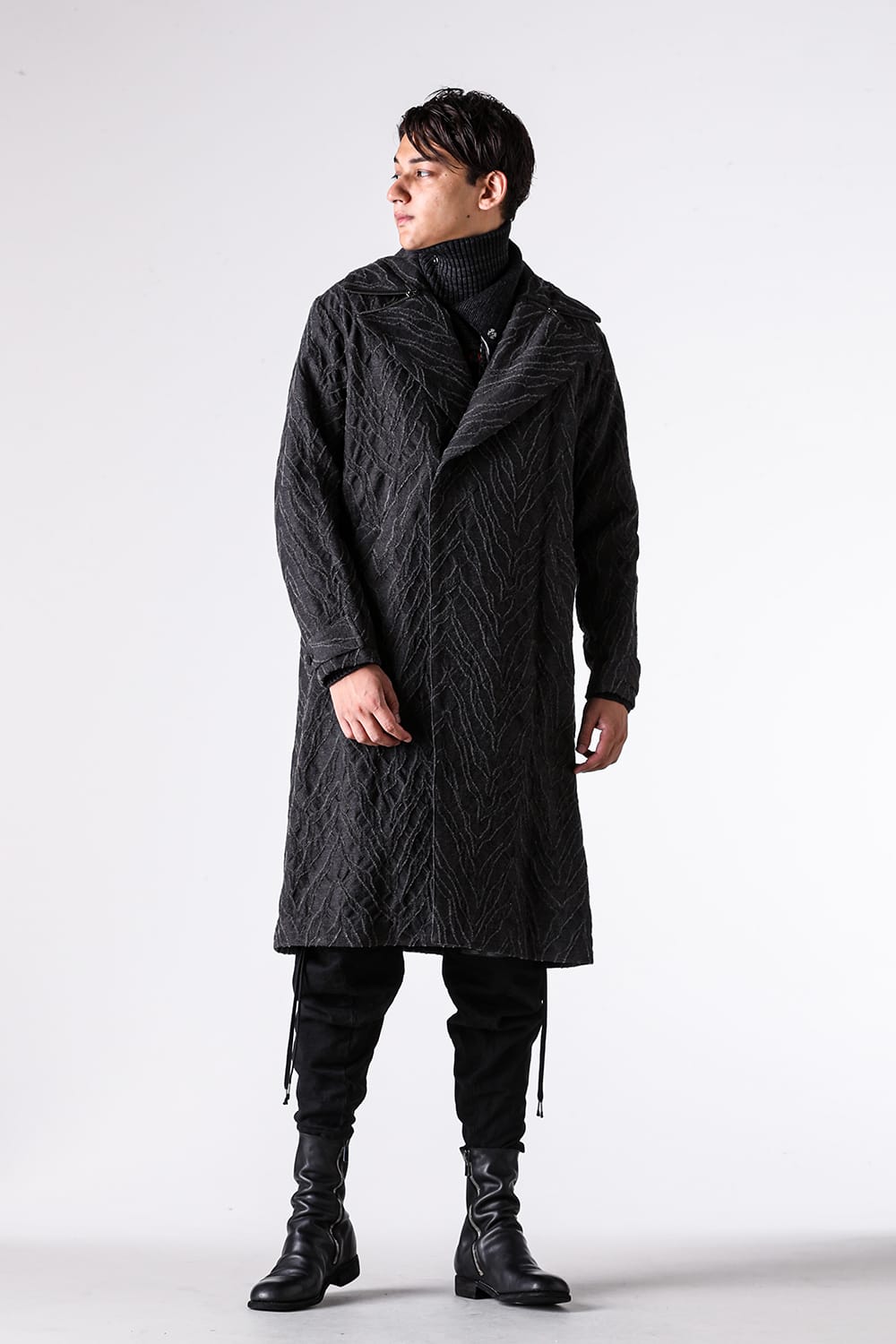 コート特集 - 25-26AW  - ドメスティックアルチザンブランド - D.HYGEN | Modified Herringbone Jaguard W Brest Coat （CHARCOAL） / ST106-0225A 2-0013