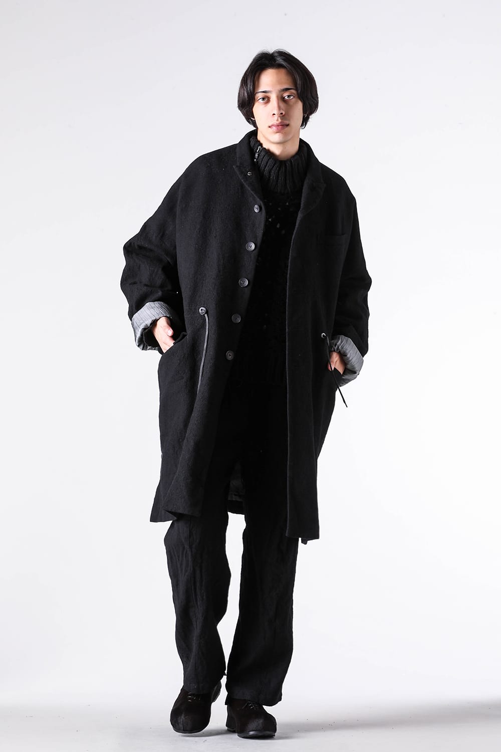 コート特集 - 25-26AW  - ドメスティックアルチザンブランド - The Viridi-anne | Embroidered Wool Twill Coat （BLACK） / VI-3896-06 2-0020