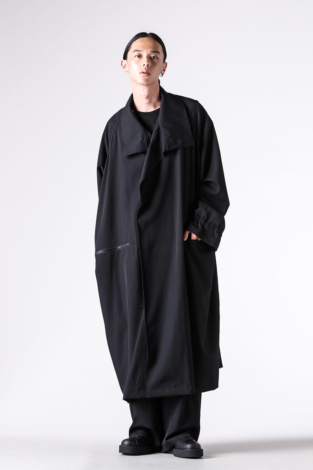 コート特集 - 25-26AW - デザイナーズモードブランド - Yohji Yamamoto POUR HOMME | Cross Zipper Coat （Black） / HL-C03-100 3-001