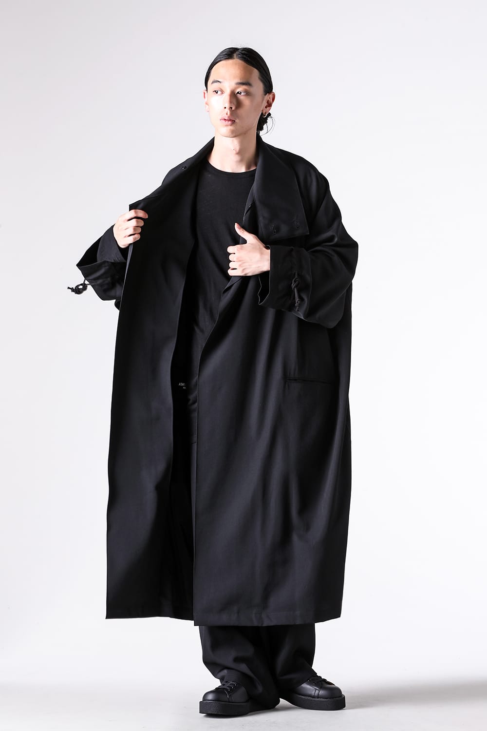 コート特集 - 25-26AW - デザイナーズモードブランド - Yohji Yamamoto POUR HOMME | Cross Zipper Coat （Black） / HL-C03-100 3-002