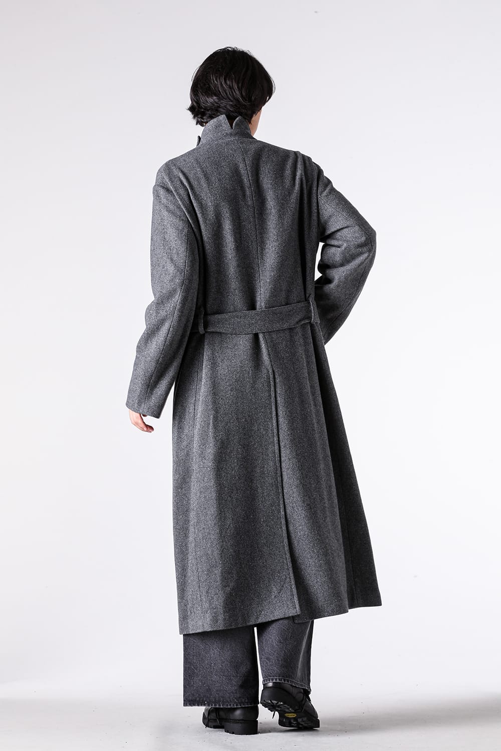 コート特集 - 25-26AW - 新進気鋭デザイナーズブランド - MASU | CAPTAIN OVER COAT （Black/Gray） / M25F9CT001 4-007