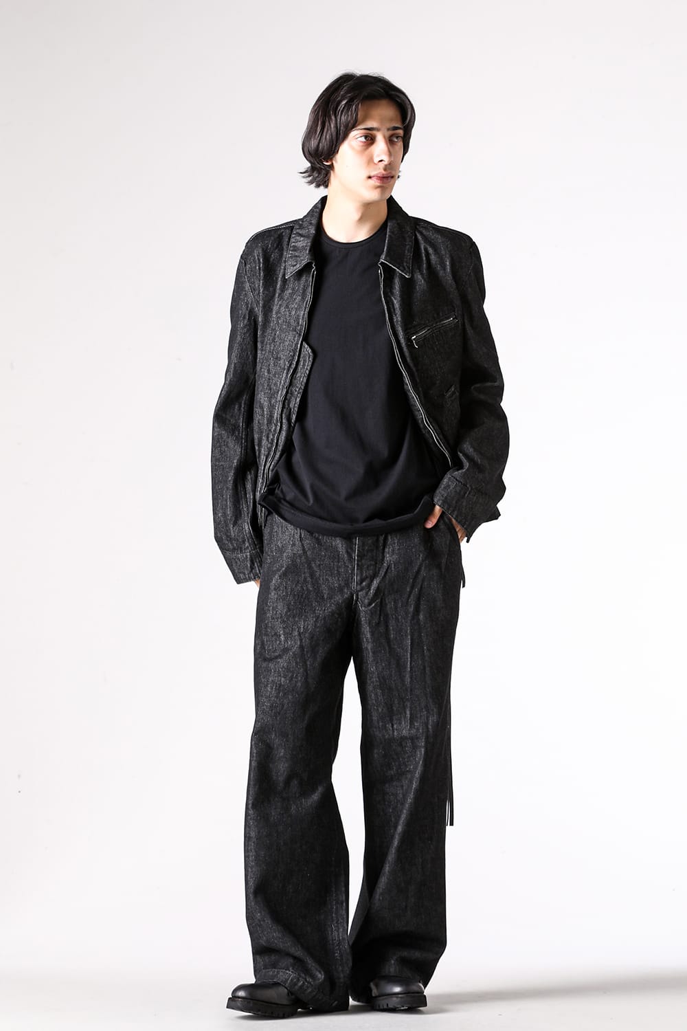 デニムパンツ - 25-26AW - ISŌ - ISO x ANACHRONORM Washed Denim Baggy Pants （Black） / ISO-031-TRS 10-001