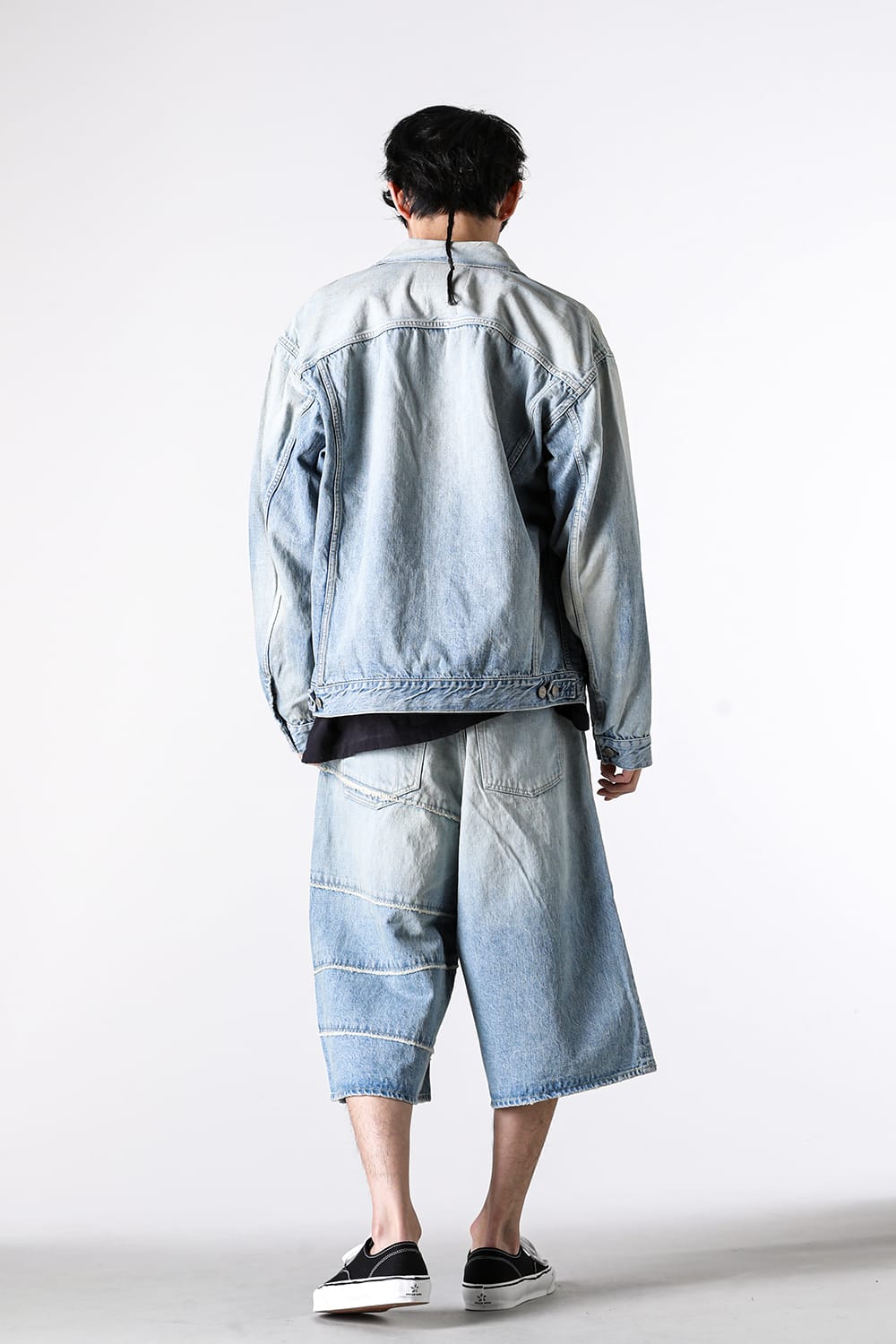 デニムパンツ - 25-26AW  - KAMIYA - Switching Denim Wide Bermuda Pants FULL COUNT x KAMIYA （INDIGO） / G14FC102 2-003