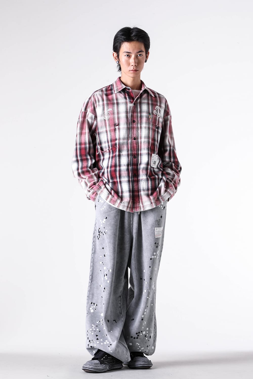パンツ - Maison MIHARA YASUHIRO - Cropped Pants Shetland Wool Check （BLACK CHECK） / CP-BSWCP 12-001