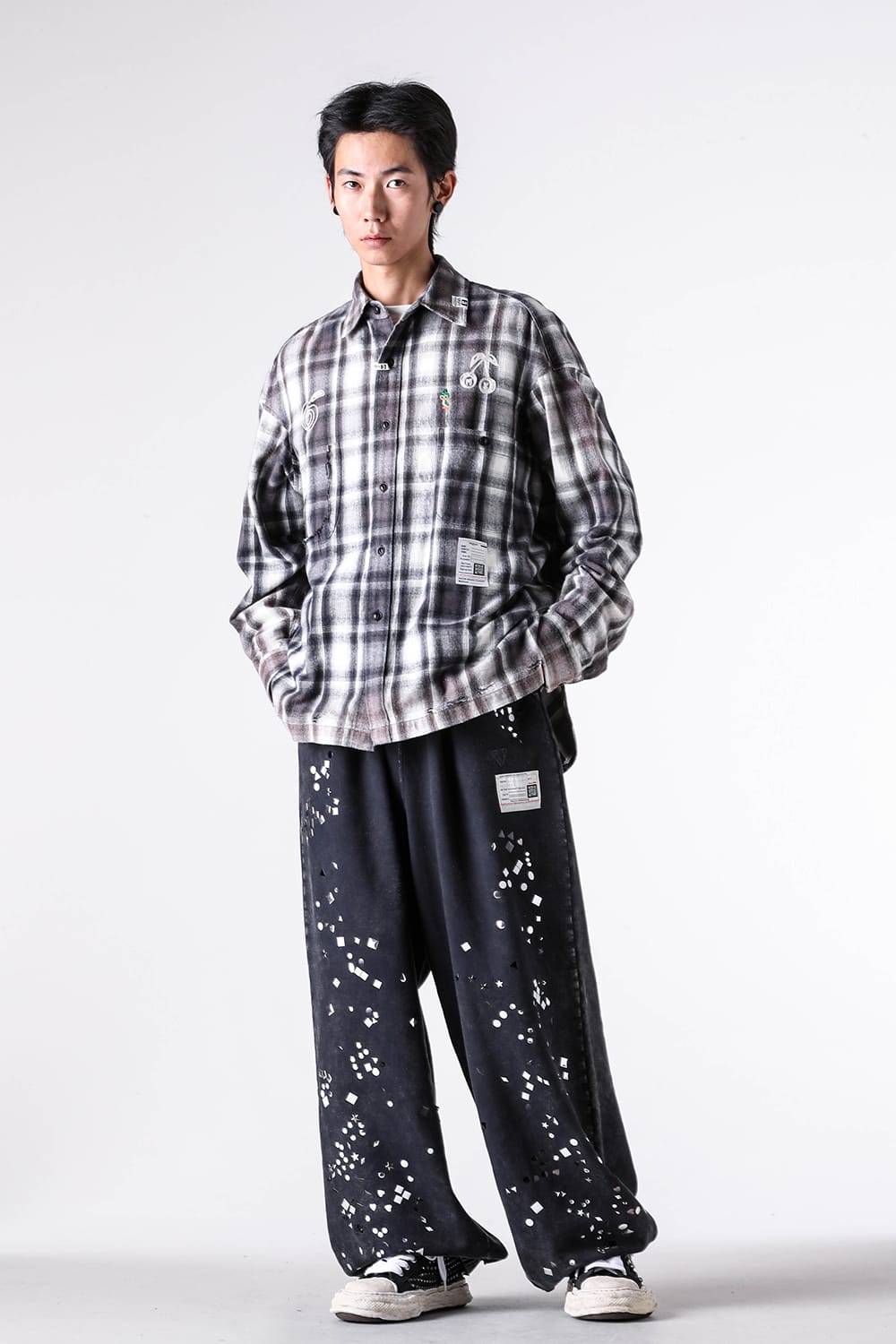 パンツ - Maison MIHARA YASUHIRO - Cropped Pants Shetland Wool Check （BLACK CHECK） / CP-BSWCP 12-003