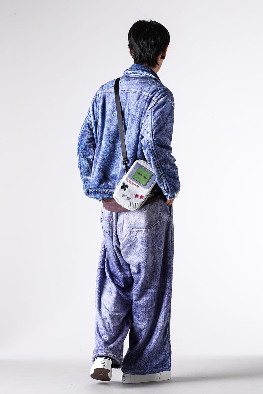 パンツ - TALKING ABOUT THE ABSTRACTION - Fleece Denim Print Wide Pants / 2526AW-PT-005 14-002