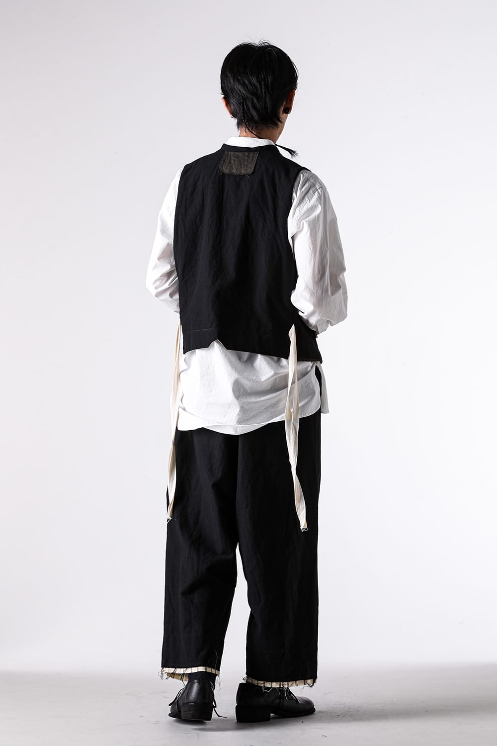 パンツ - KLASICA - Cut off Bold Straight Trousers （Coal Black） / 25F-TRS-B14 3-003