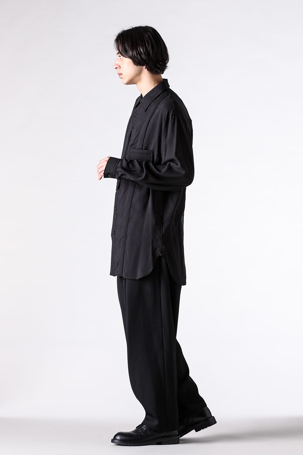 パンツ - Yohji Yamamoto POUR HOMME - Draped gabardine pants （Black） / HM-P14-101 5-002