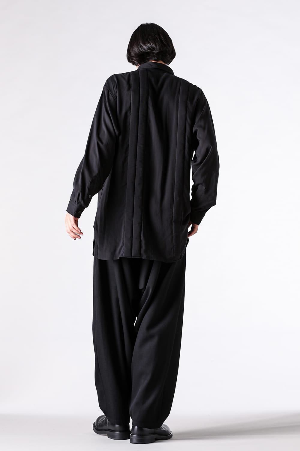 パンツ - Yohji Yamamoto POUR HOMME - Draped gabardine pants （Black） / HM-P14-101 5-003