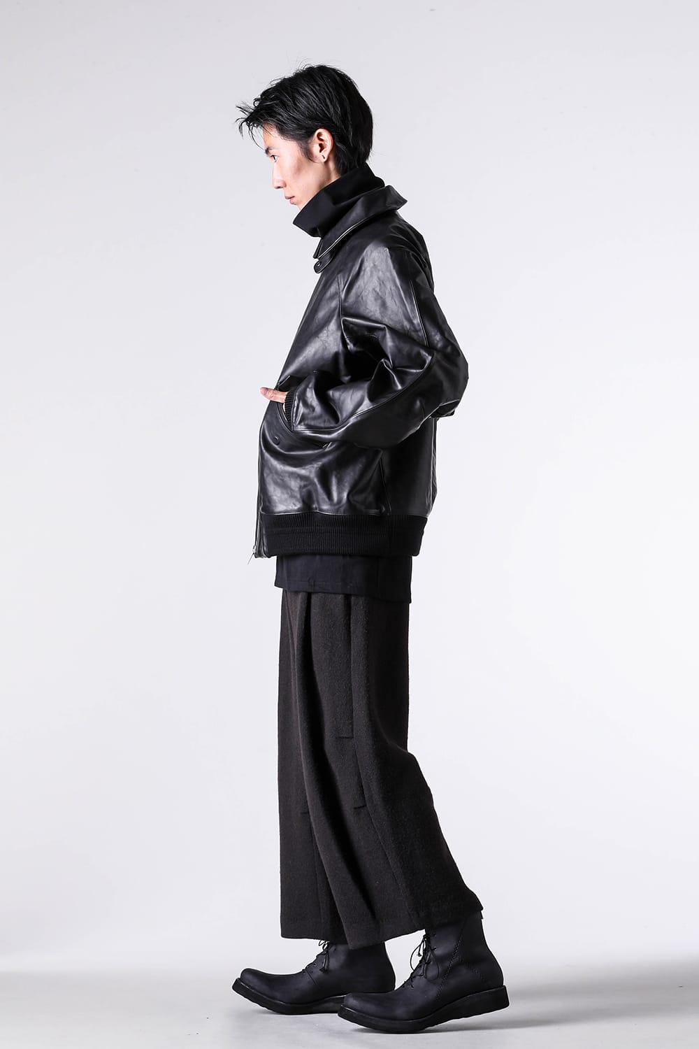 パンツ - DEVOA - Cropped Pants Camel （FADE BLACK） / PTI-SCBC 9-002