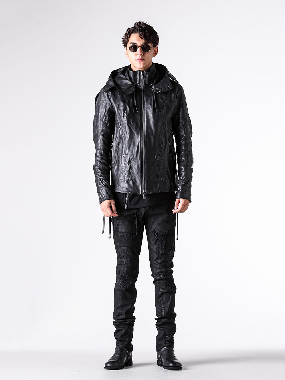 D.HYGEN - 25AW Styling - D.HYGEN - ST105-0225A Hose Leather Hood Attached Jacket 1-001