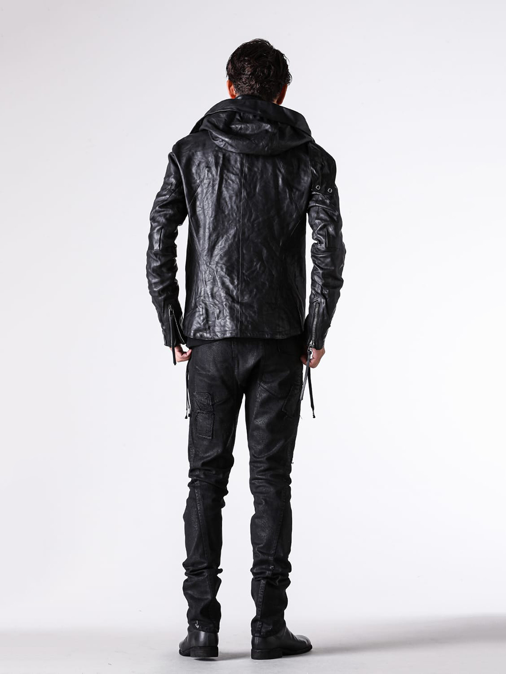 D.HYGEN - 25AW Styling - D.HYGEN - ST105-0225A Hose Leather Hood Attached Jacket 1-003