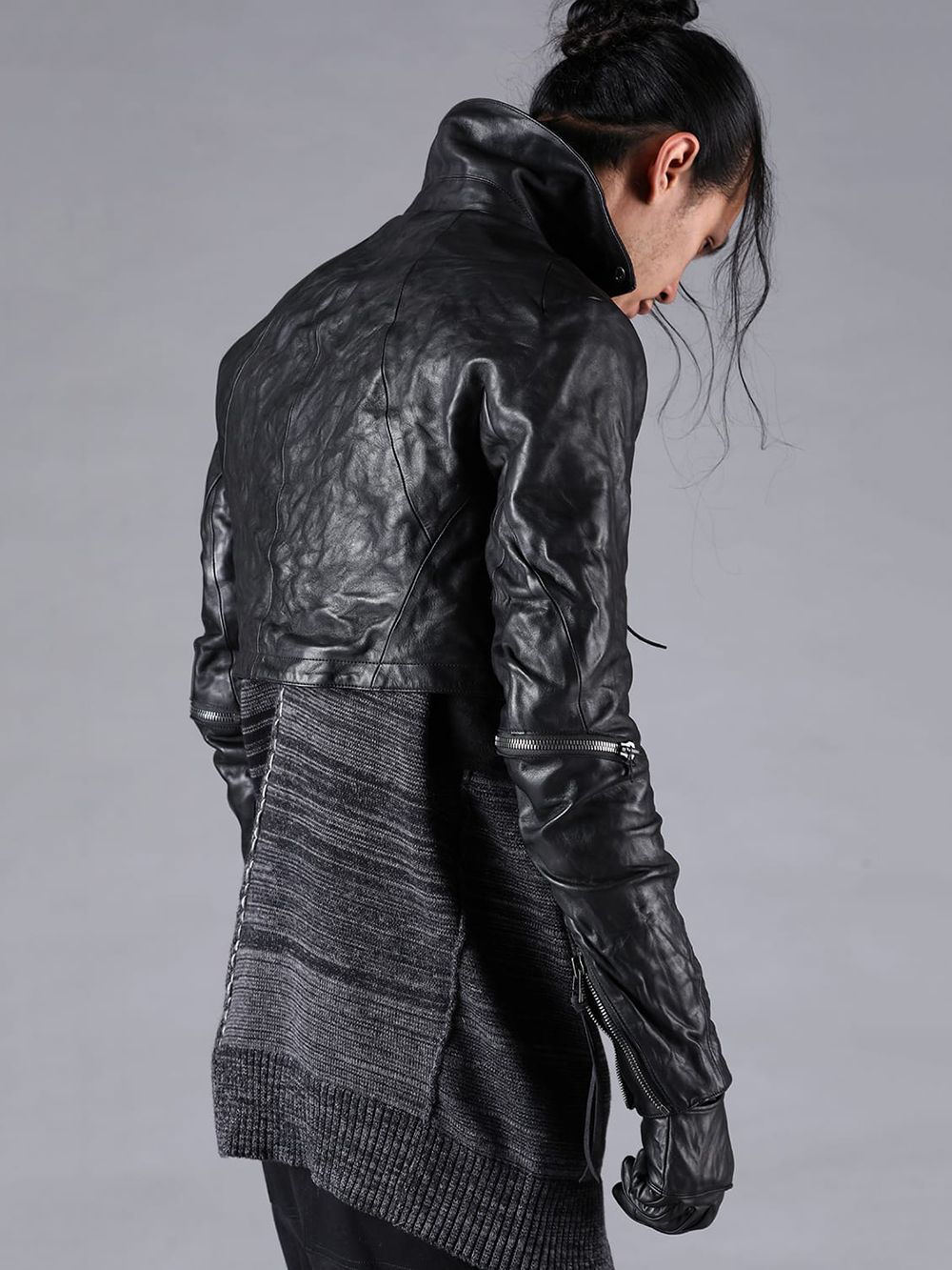 D.HYGEN - 25AW Styling - D.HYGEN - ST105-0325A Horse Leather Cropped W Riders Jacket 1-005