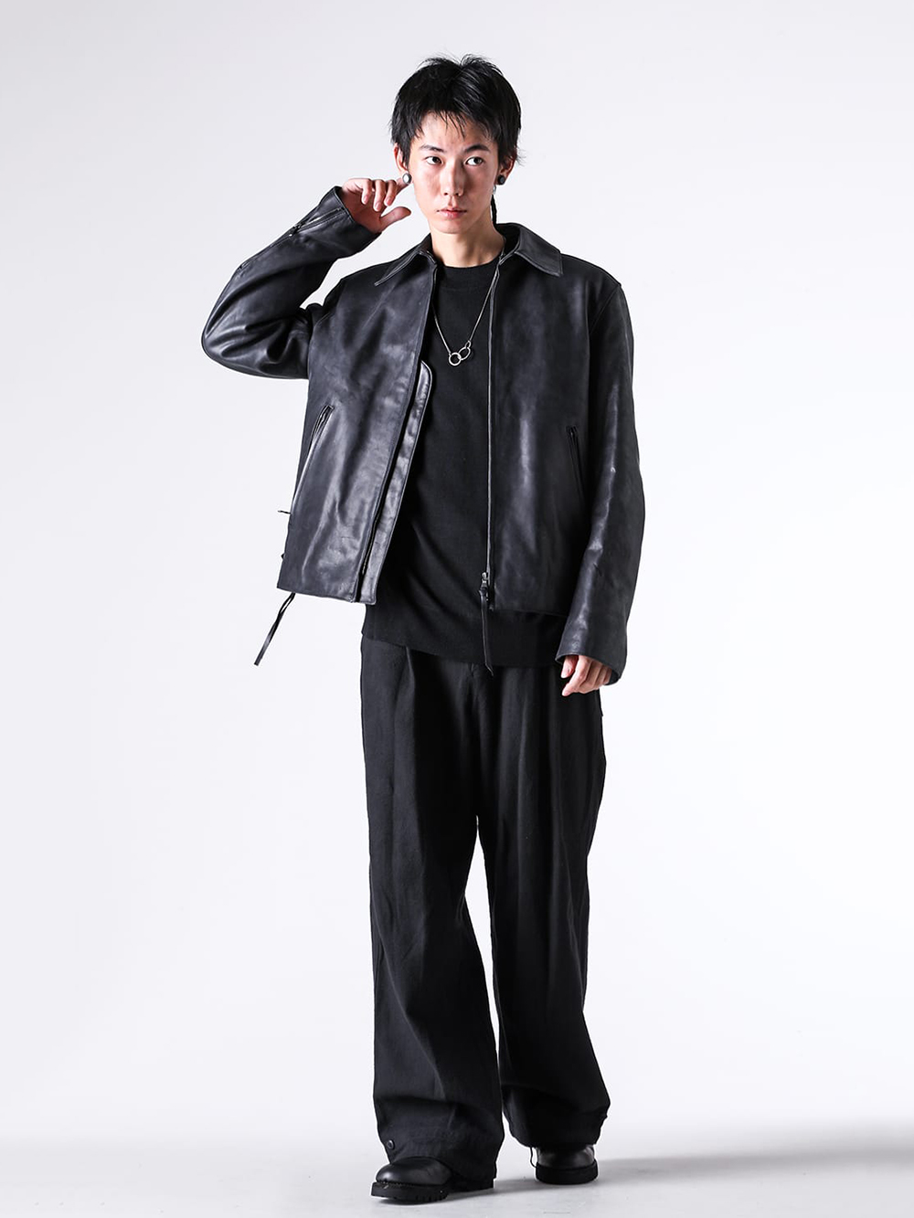 The Viridi-anne - 25AW - The Viridi-anne - VI-3889-06 Oil Horse Leather Jacket 4-001