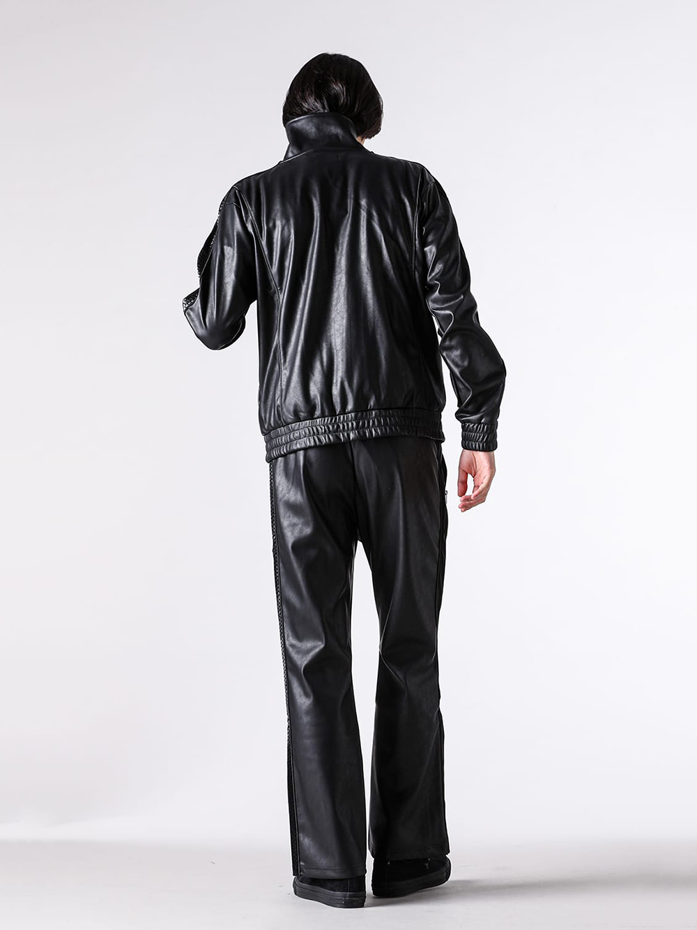 LAST NEST - 25AW - LAST NEST - LASTNEST-23 Faux Leather Track Jacket 9-003