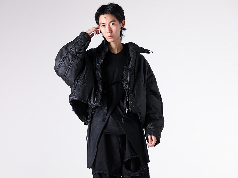 JULIUS 25-26AW コーティングダウンジャケット モードスタイル -FASCINATE