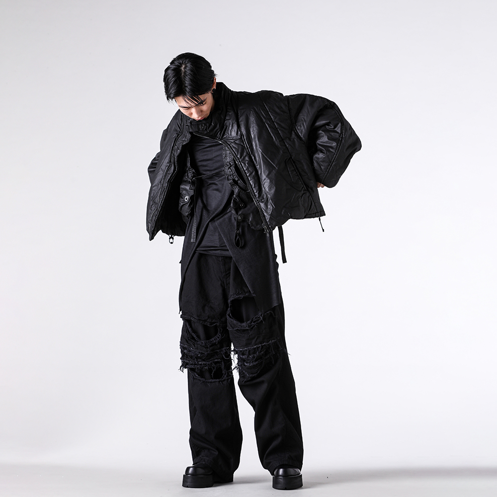 JULIUS 25-26AW コーティングダウンジャケット モードスタイル -FASCINATE