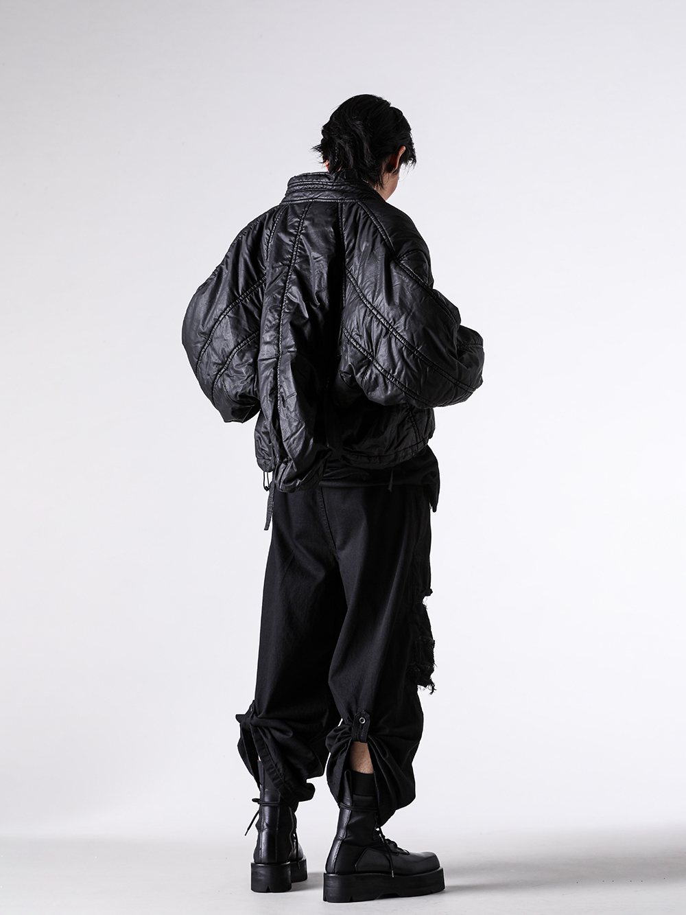 JULIUS 25-26AW コーティングダウンジャケット モードスタイル -FASCINATE