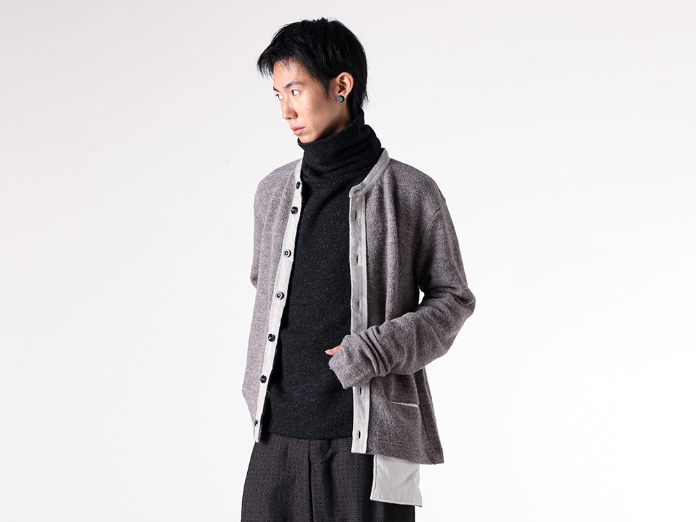 KLASICA (クラシカ) - 25-26AW - 上半身 - Cleric 2tone Cardigan (25F-CDG-H43) - Volume Turtle Neck (25F-TTL-H41) - Extra long hand sewn belt (LTH - 009) 1-005