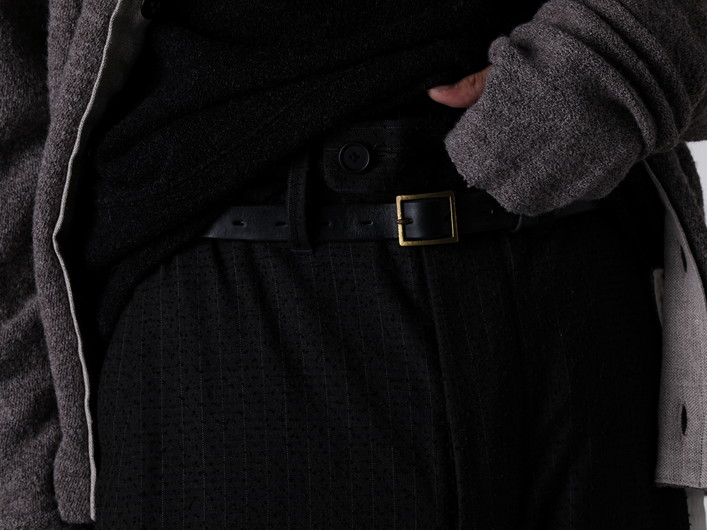 KLASICA (クラシカ) - 25-26AW - 上半身 - Cleric 2tone Cardigan (25F-CDG-H43) - Volume Turtle Neck (25F-TTL-H41) - Extra long hand sewn belt (LTH - 009) 1-008