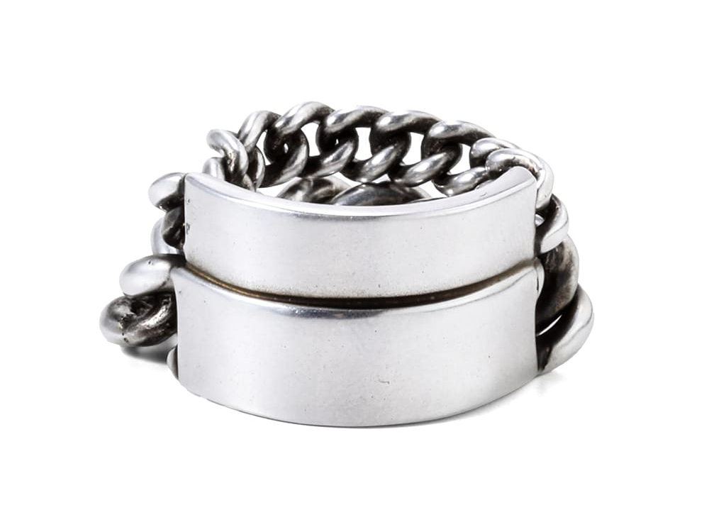 Ann Demeulemeester IZE DOUBLE CHAINS RING  ダブルチェーン仕様デザインが特徴のAnn Demeulemeesterのリング