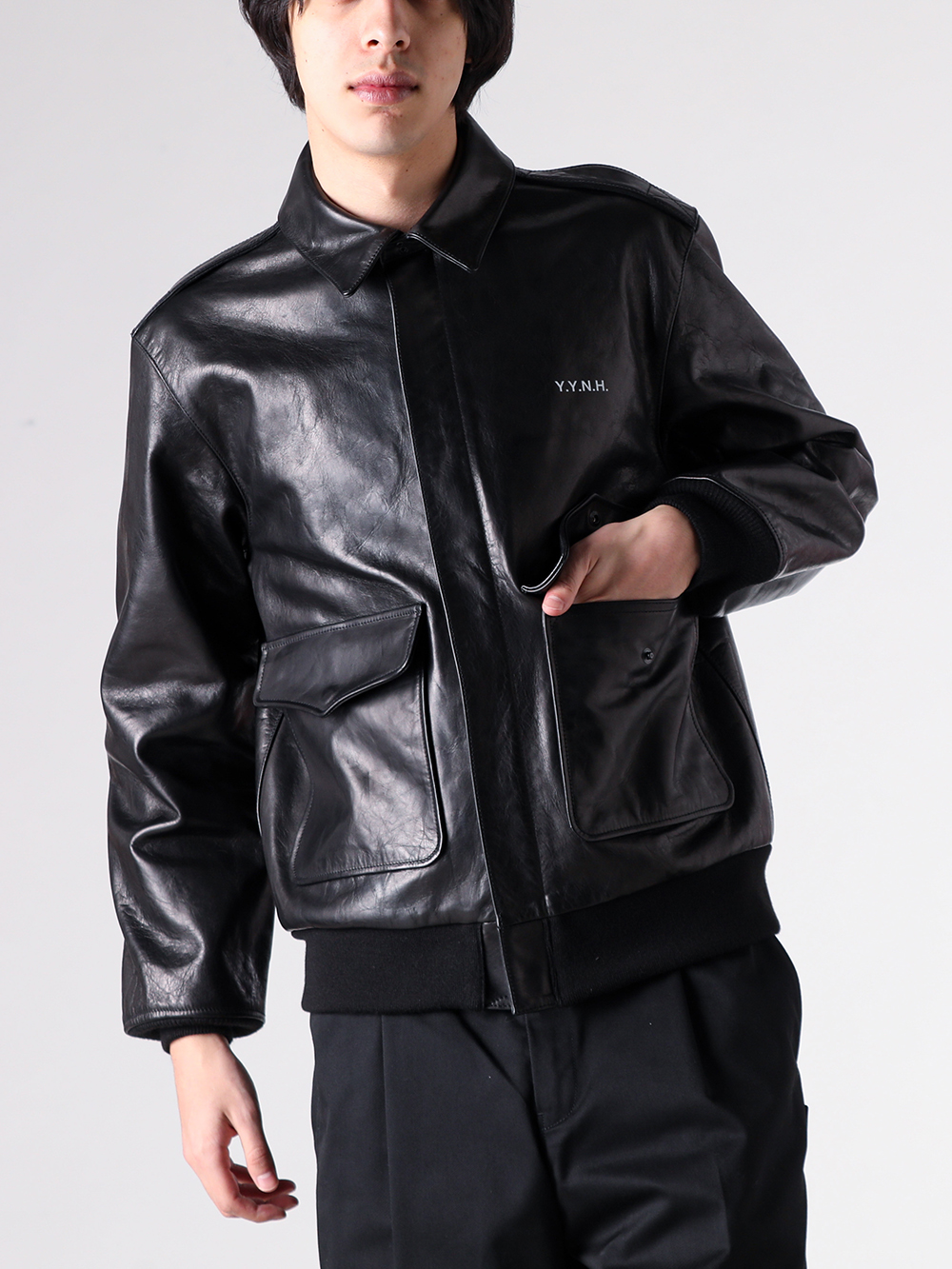 YOHJI YAMAMOTO(ヨウジヤマモト) x NEIGHBORHOOD(ネイバーフッド) 26SS(春夏) - HK-Y93-706 / leather jacket 1-004