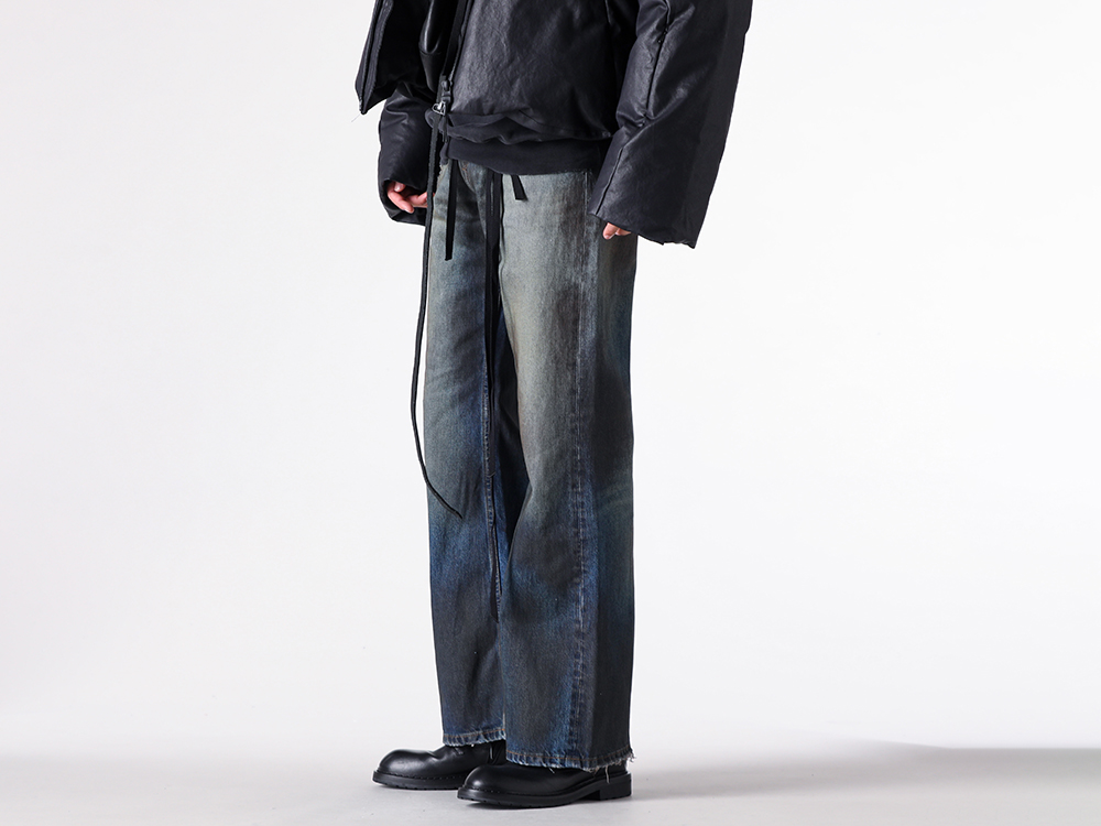 Ann Demeulemeester（アンドゥムルメステール） - 25SS - 4モデルのパンツを比較 - ANNO Pants （VintageBlue） - 2520MTR56 1-0015