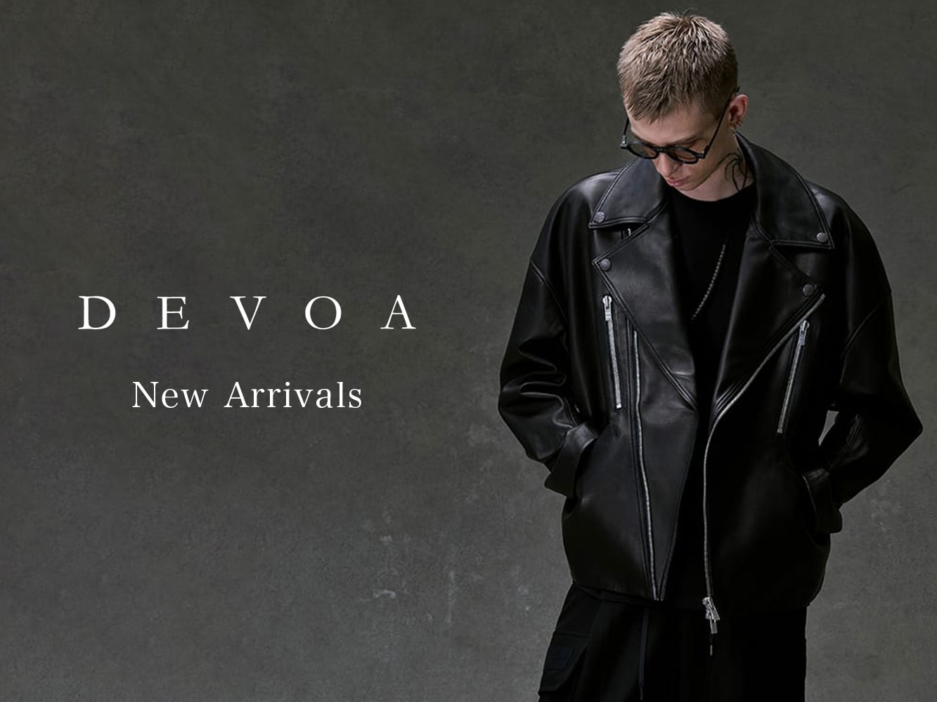 入荷情報]DEVOA 26SSより、レザージャケット、バッグ、スニーカーなど