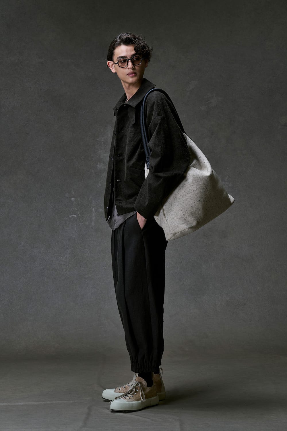 DEVOA - 26SS  - Bags - Shoulder bags Wool / Washi linen （WOOL/ECRU） / DB-TRDS 2-004