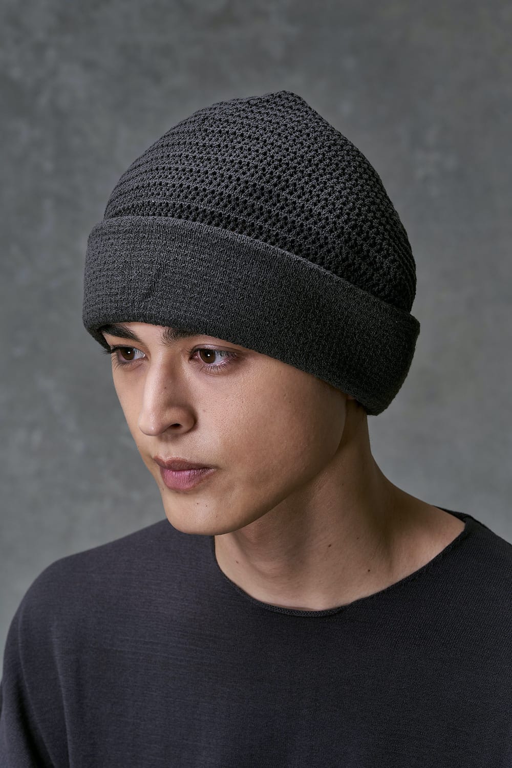 DEVOA - 26SS - Knit Cap - Knit Cap Mesh （BEIGE GRAY,BLACK,STEEL GRAY） / TK-KC26 3-005
