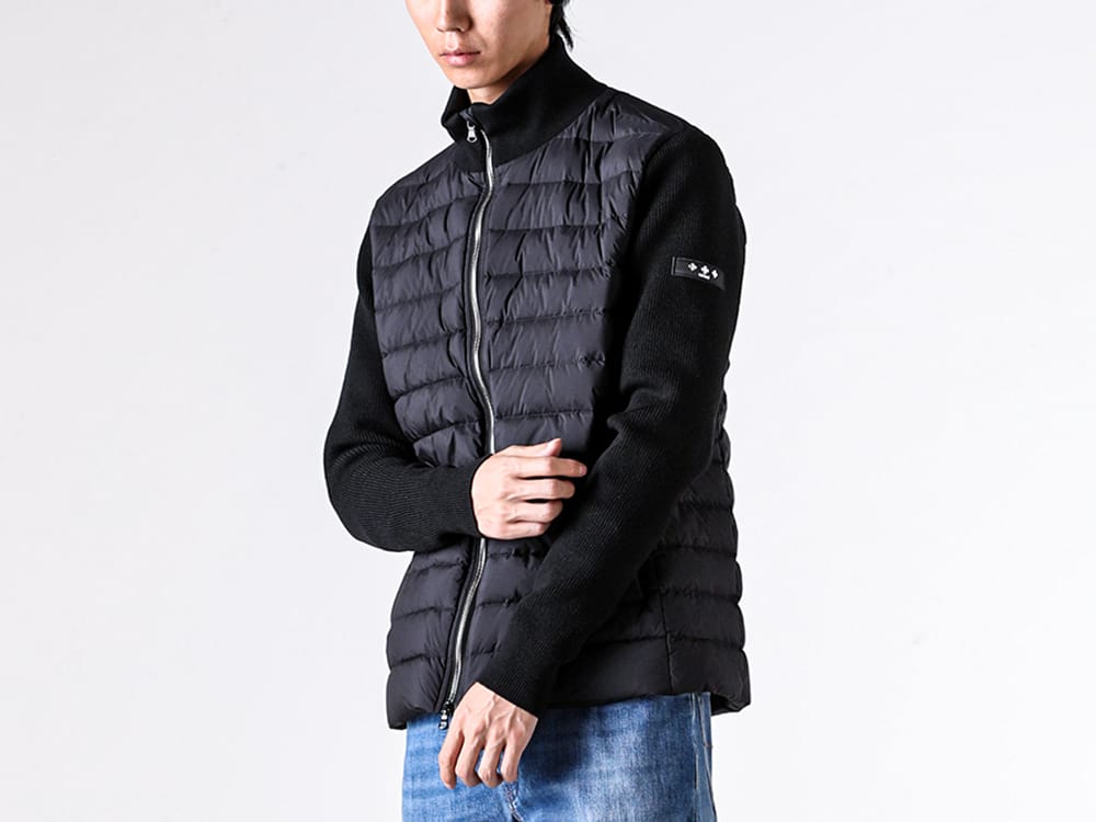 タトラス ダウンのメンズ 人気ランキング 2025年 TOP6 第4位 ダウンとニットを組み合わせたコンビネーションジャケット「HENDER」