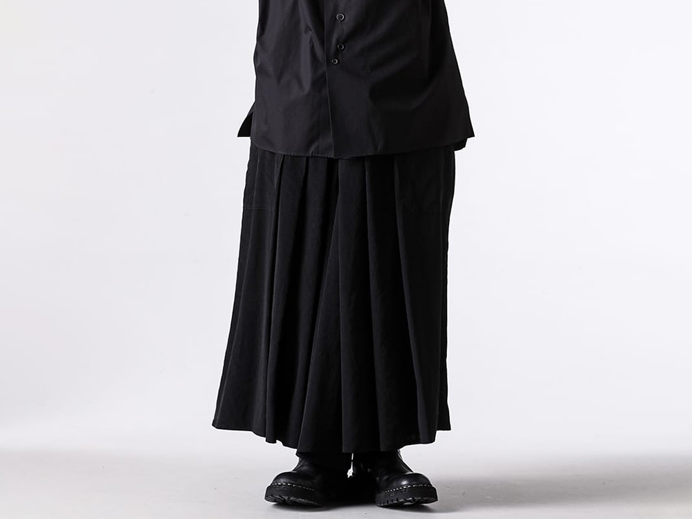 Yohji Yamamoto POUR HOMME - 26SS - Yohji Yamamoto POUR HOMME 1st Delivery Items - Hakama pants （Black） / HK-P12-500 1-0015