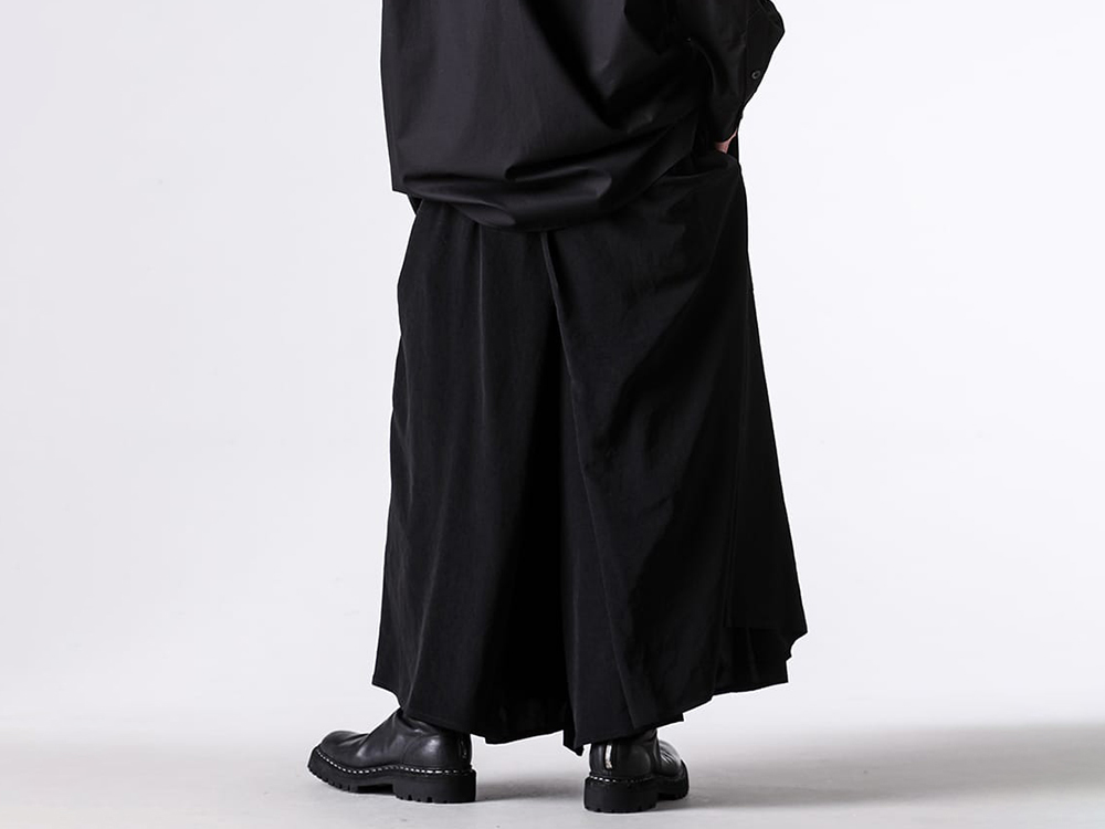 Yohji Yamamoto POUR HOMME - 26SS - Yohji Yamamoto POUR HOMME 1st Delivery Items - Hakama pants （Black） / HK-P12-500 1-0016