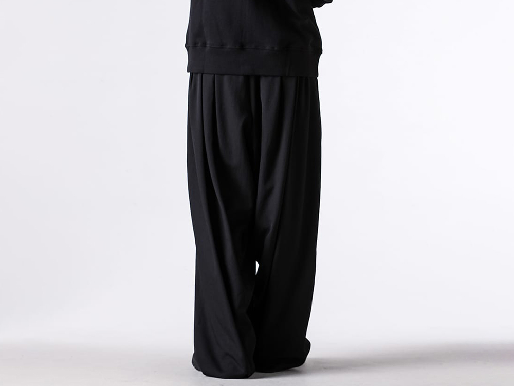 Yohji Yamamoto POUR HOMME - 26SS - Yohji Yamamoto POUR HOMME 1st Delivery Items - 12 tucks pants （Black） / HK-P06-100 1-0018