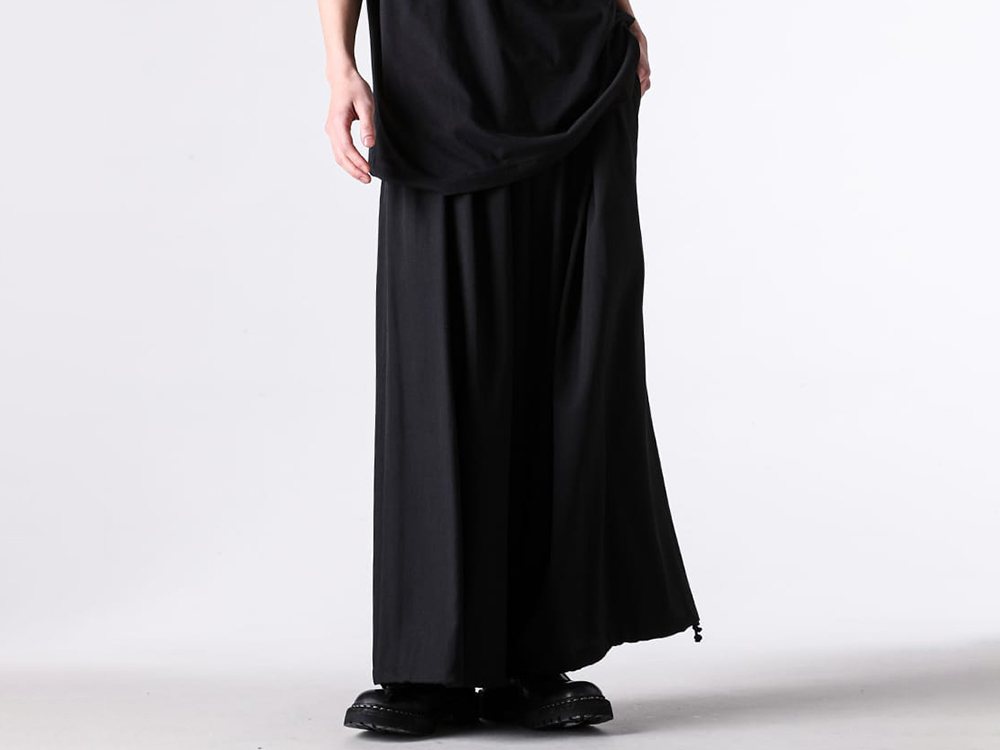 Yohji Yamamoto POUR HOMME - 26SS - Yohji Yamamoto POUR HOMME 1st Delivery Items - Classic balloon pants （Black） / HK-P17-100 1-0019