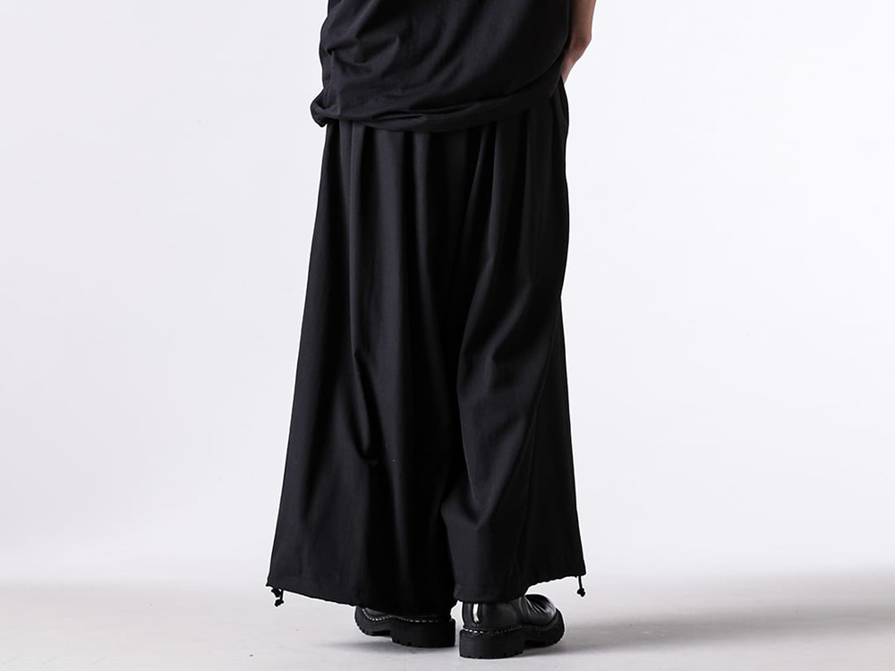 Yohji Yamamoto POUR HOMME - 26SS - Yohji Yamamoto POUR HOMME 1st Delivery Items - Classic balloon pants （Black） / HK-P17-100 1-0020