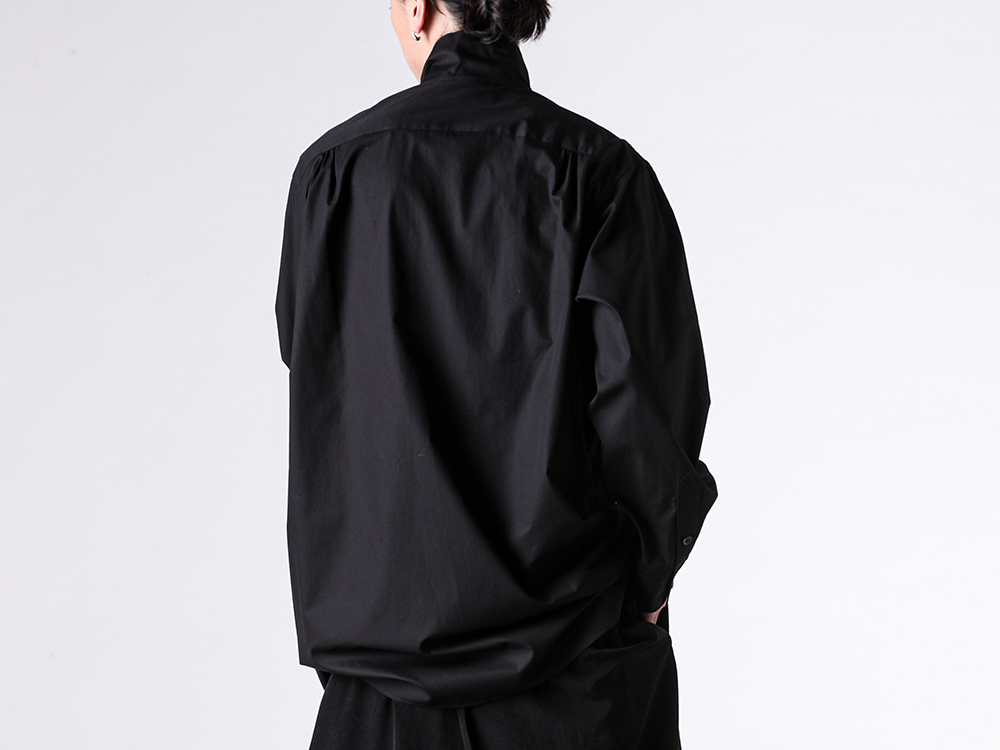 Y's for men- 26SS  - Y's for men 1st Delivery Items - LONG SLEEVE SHIRT WITH MAY （Black） / MA-B10-001 2-002