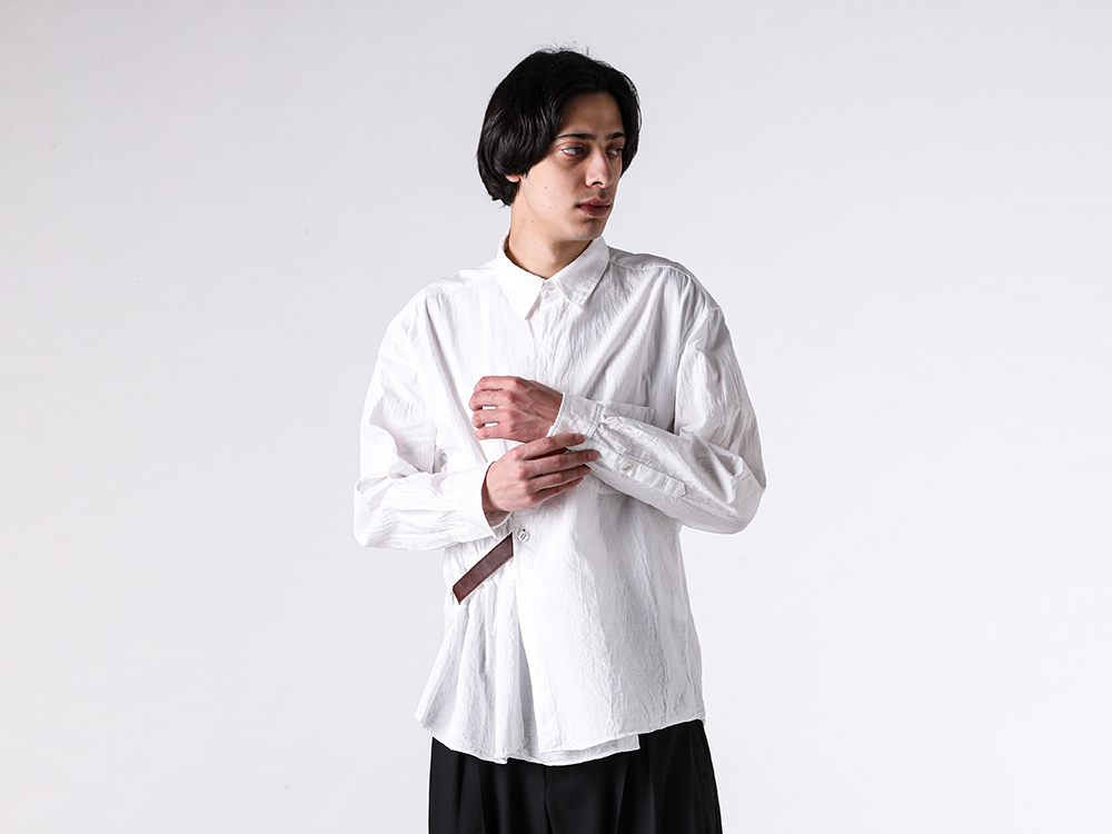 KHOKI - 26SS styling - KHOKI 1st delivery items - Asymmetric Shirt （White）/ 26ss-b-01 1-0016