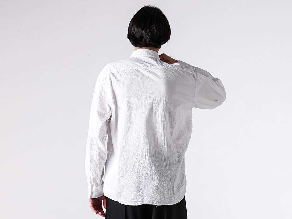 KHOKI - 26SS styling - KHOKI 1st delivery items - Asymmetric Shirt （White）/ 26ss-b-01 1-0017