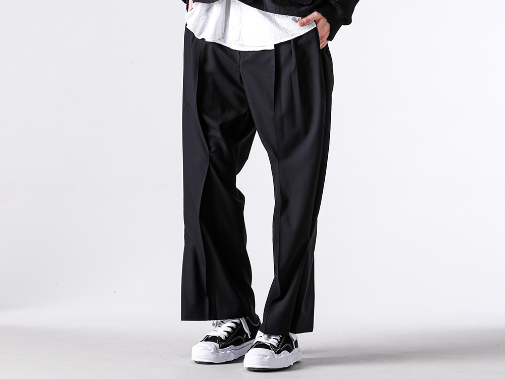 KHOKI - 26SS styling - KHOKI 1st delivery items - Pleated Dress Pants （Black）/ 26ss-p-09 1-0028
