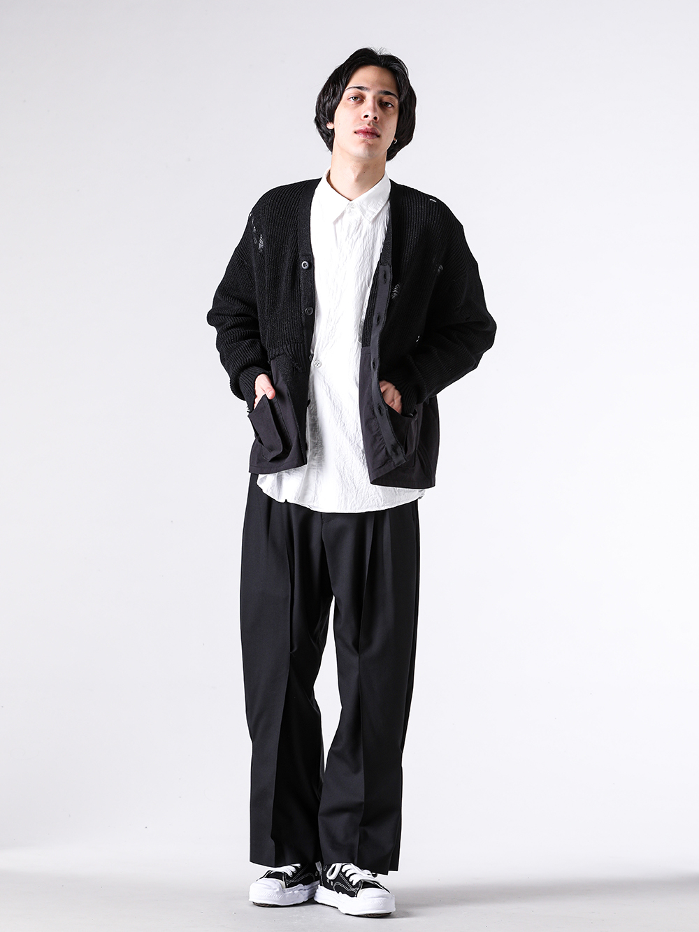 KHOKI - 26SS styling - KHOKI 1st delivery items - Pleated Dress Pants （Black）/ 26ss-p-09 1-0030