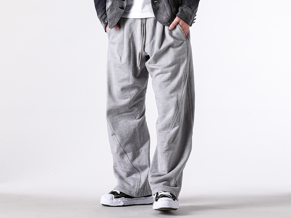KHOKI - 26SS styling - KHOKI 1st delivery items - 3D Cutting Sweat Pants （Grey）/ 26ss-p-02-0037