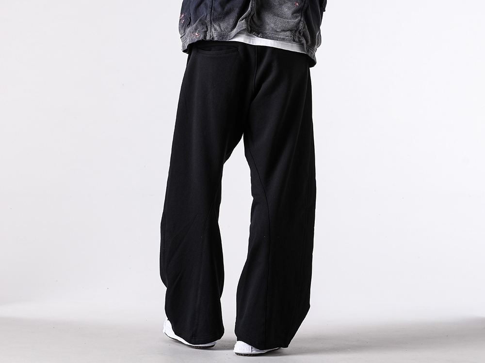 KHOKI - 26SS styling - KHOKI 1st delivery items - 3D Cutting Sweat Pants （Black）/ 26ss-p-02 1-0041