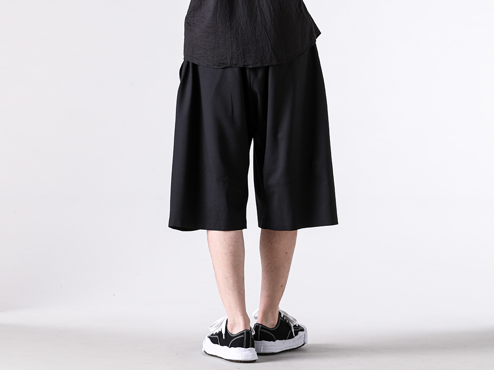 KHOKI - 26SS styling - KHOKI 1st delivery items - Pleated Balloon Dress Shorts （Black）/ 26ss-p-14 1-0044
