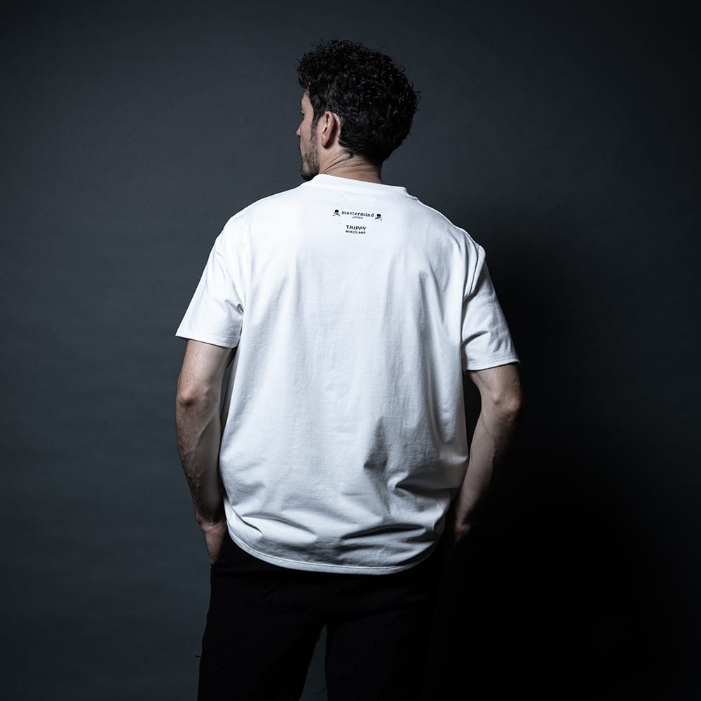 mastermind JAPAN - 2026SS - T-shirt - Mona Lisa Motif × Skull Silhouette - MJ26C16-TS003 (WHITE) 3-007